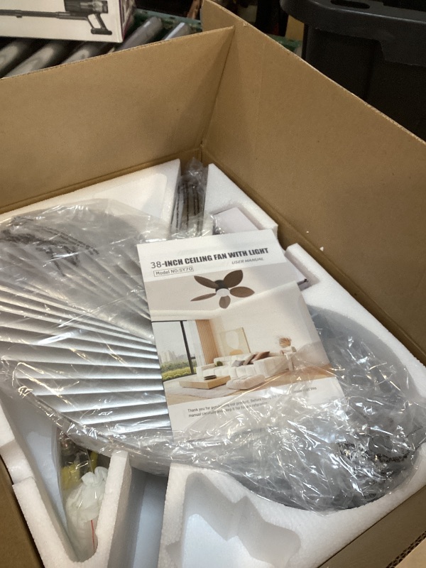 Photo 1 of GJeg Tropical Ceiling Fans with Light, 38-inch Flush Mount Palm Leaf Ceiling Fans for Bedrooms, Indoors and Outdoors, Remote Control/APP Control, 6-Speed, Dimmable, Reversible,Chrome