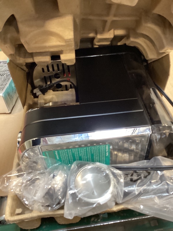 Photo 1 of CASABREWS CM5418 Espresso Machine 20 Bar, Stainless Steel Espresso Maker with Milk Frother, Compact Cappuccino Machine for Home, Espresso Coffee Machine, Gift for Her, Gift for Family, Black