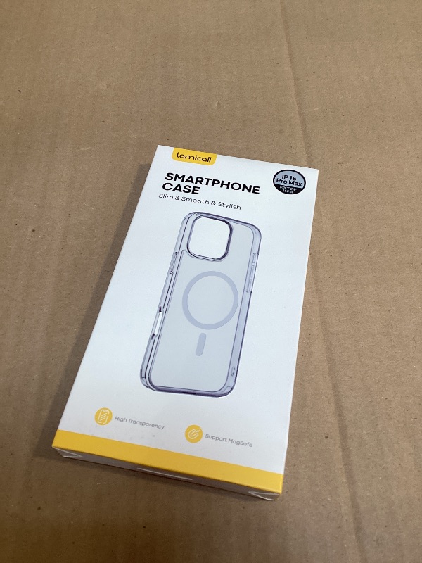 Photo 1 of Lamicall Magnetic Case for iPhone 16 Pro Max, for Magsafe - [Clear & Anti Yellow][Military Grade Drop Protection][Scratch-Resistant] TPU Slim Magnet Protective Cover Case, Only iPhone 16 Pro Max 6.9"