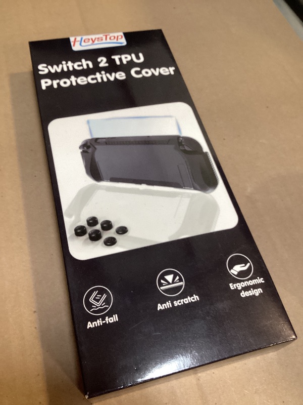 Photo 1 of HEYSTOP Switch 2 Case Compatible with Nintendo Switch 2 Case Cover, Switch 2 Protective TPU Cover with Screen Protector and 6 Thumb Grips,HD Tempered Glass,Shock-Absorbing&Scratch-Resistant