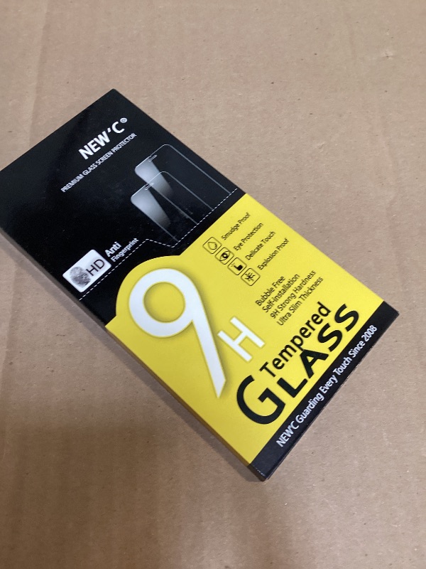 Photo 1 of NEW'C 4 Pack, 2 Pack for iPhone 15 Pro Max Screen Protector (6.7 inch) + 2 Pack Camera Lens Protector, Sensor Protection,Case Friendly Tempered Glass Film