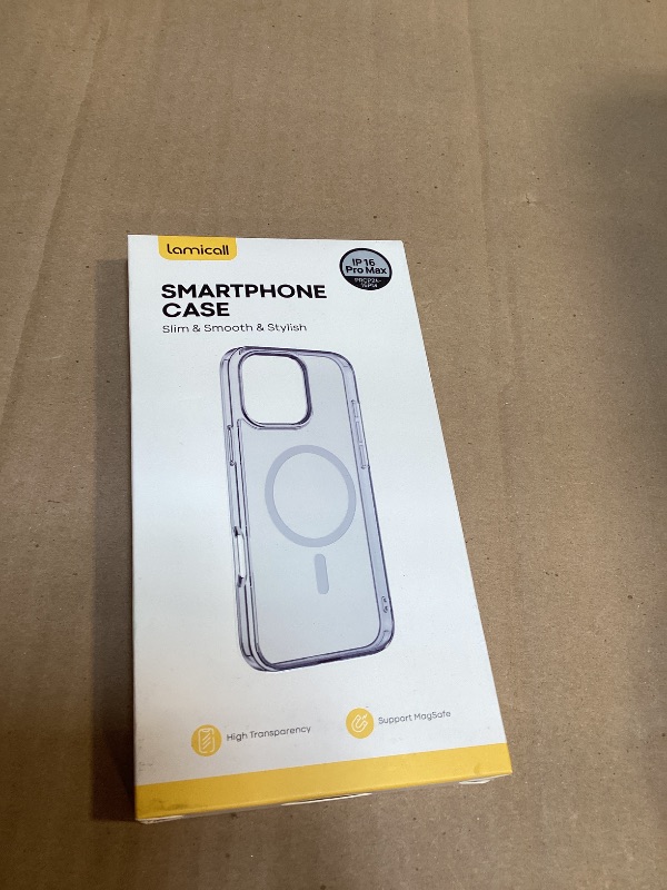 Photo 1 of Lamicall Magnetic Case for iPhone 16 Pro Max, for Magsafe - [Clear & Anti Yellow][Military Grade Drop Protection][Scratch-Resistant] TPU Slim Magnet Protective Cover Case, Only iPhone 16 Pro Max 6.9"