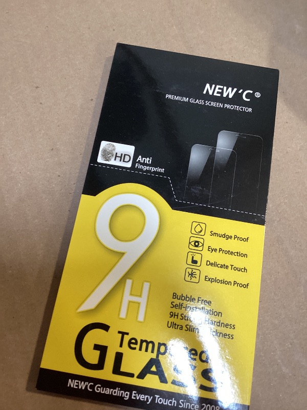 Photo 1 of NEW'C 4 Pack, 2 Pack for iPhone 14 Pro Max Screen Protector (6.7 inch) + 2 Pack Camera Lens Protector, Sensor Protection,Case Friendly Tempered Glass Film