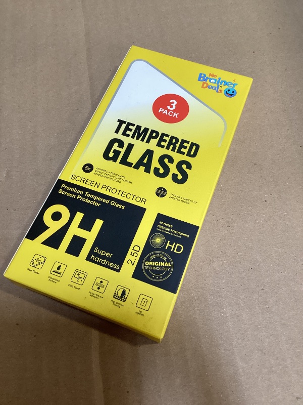 Photo 1 of NoBrainer Deals Screen Protector for iPhone 16e – 6.1” – 3-Pack [9H Hardness] Tempered Glass – Scratch and Impact Resistant, Easy Install – High Sensitivity – Case-Friendly
