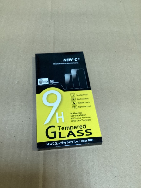 Photo 1 of NEW'C 4 Pack, 2 Pack for iPhone 14 Screen Protector (6.1 inch) + 2 Pack Camera Lens Protector, Sensor Protection,Case Friendly Tempered Glass Film
