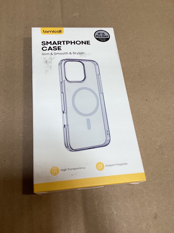 Photo 1 of Lamicall Magnetic Case for iPhone 16 Pro Max, for Magsafe - [Clear & Anti Yellow][Military Grade Drop Protection][Scratch-Resistant] TPU Slim Magnet Protective Cover Case, Only iPhone 16 Pro Max 6.9"