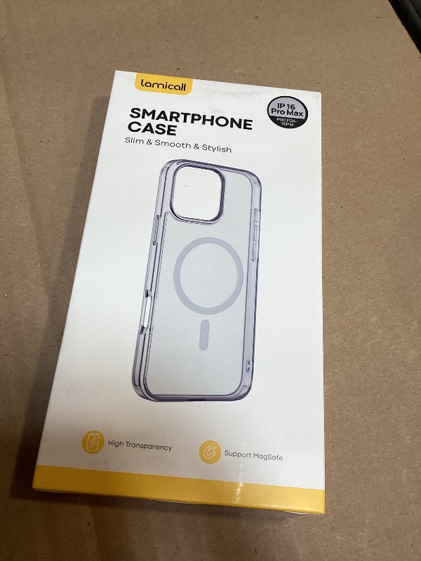 Photo 1 of Lamicall Magnetic Case for iPhone 16 Pro Max, for Magsafe - [Clear & Anti Yellow][Military Grade Drop Protection][Scratch-Resistant] TPU Slim Magnet Protective Cover Case, Only iPhone 16 Pro Max 6.9"
