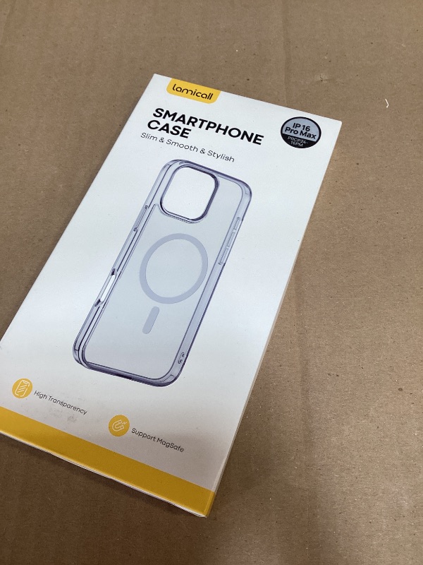 Photo 1 of Lamicall Magnetic Case for iPhone 16 Pro Max, for Magsafe - [Clear & Anti Yellow][Military Grade Drop Protection][Scratch-Resistant] TPU Slim Magnet Protective Cover Case, Only iPhone 16 Pro Max 6.9"