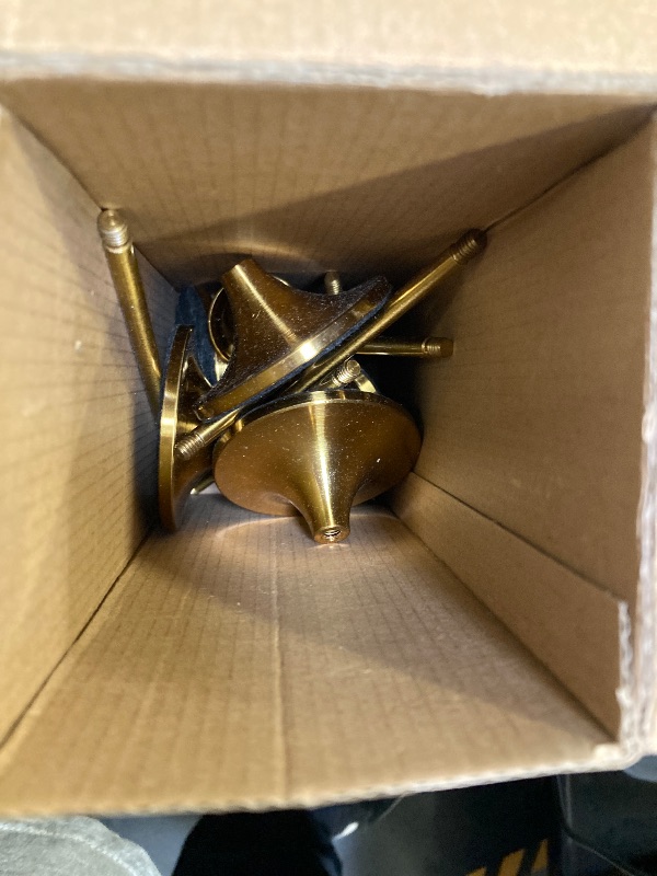 Photo 1 of 2 Sets(6 Pcs) Brass Gold Metal Taper Candle Holders Candlestick Holders, Vintage Modern Decorative Centerpiece Candlestick Holders for Table Mantel Wedding Housewarming Gift