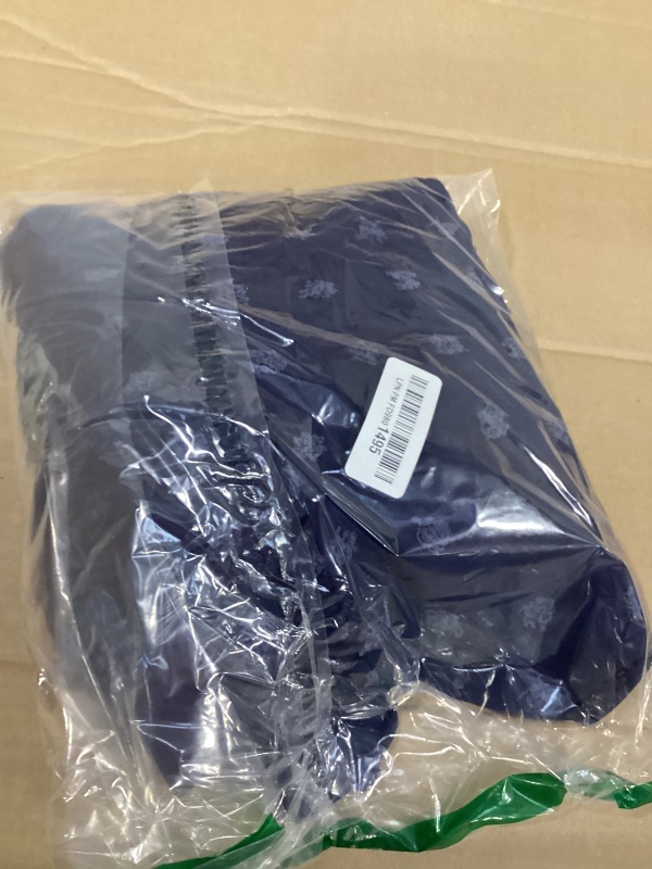 Photo 1 of PRETTYGARDEN Women's Fall Spring Elegant Long Sleeve Maxi Dress Swiss Dot A Line Flowy Casual Holiday Party Going Out Dresses (Navy,X-Large)