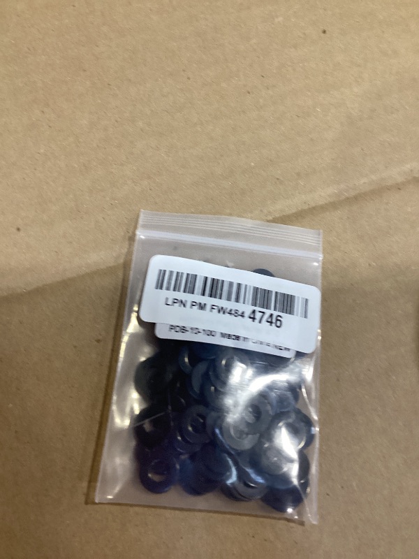 Photo 1 of 100 PCS #10 Black Flat Washer, 1/2" Outer Diameter, 304 Stainless Steel Metal Washer for Screws and Bolts