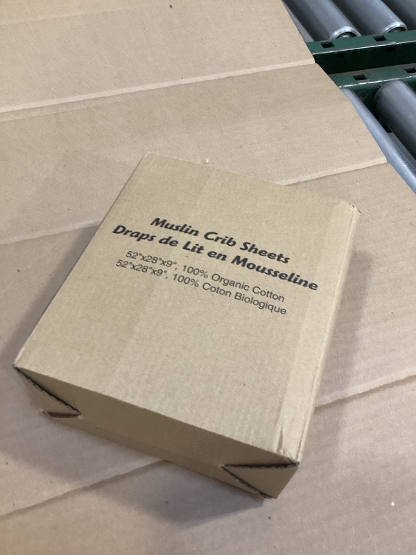 Photo 1 of 100% Organic Cotton 2 Pack 52x28 Inches Muslin Crib Sheets Fitted Crib Mattress Sheet for Baby Girls & Boys, Soft Boho Neutral Toddler Bed Sheets Fits Well Standard Size Crib Mattress 28x52 Inches