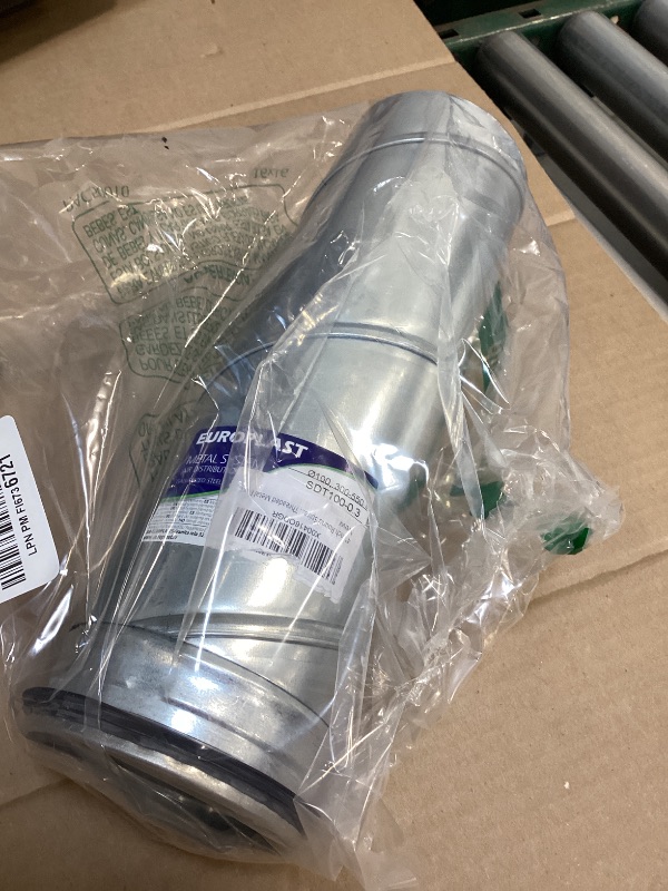 Photo 1 of 4" Inch Round Spiral Air Duct, Adjustable 12" to 22" Inch Long Telescopic Duct, Straight Rigid Galvanized Steel Dryer Vent Hose Extension, Warm Air Exhaust Threaded Metal Duct