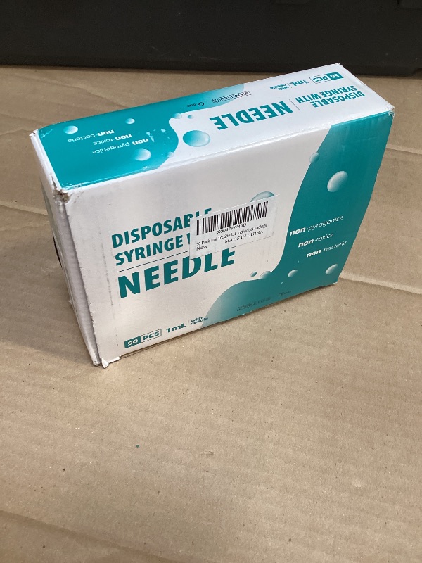 Photo 1 of 25G 5/8 In - 50 Pack 1ml/1cc Industrial Scientific Lab Utensils, Individual Package