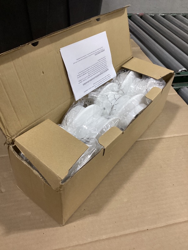 Photo 1 of 8 Pack White Solar Powered Gutter Lights Outdoor Decorative Waterproof Led Fence Lamp for Lighting Railing, Outside Wall, Deck, Garden, Path, Backyard, Sidewalk, Yard, Patio, No Drilling Installation