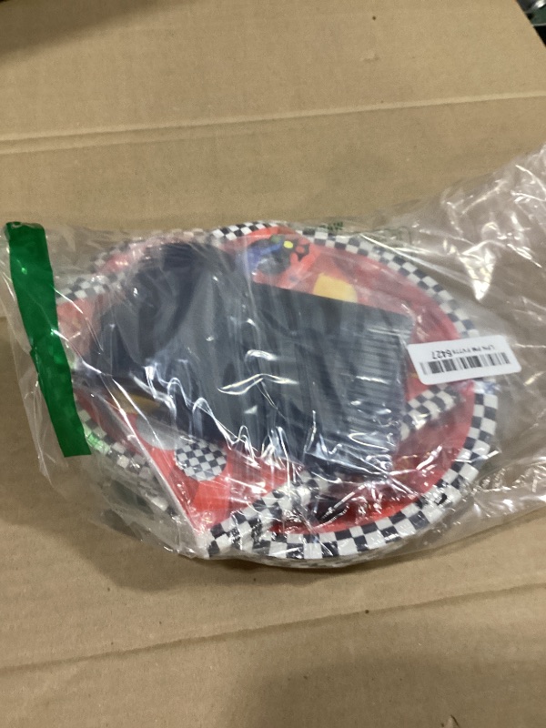 Photo 1 of 96 Pcs Race Car Birthday Party Decorations Racing Plates Napkins Disposable Tableware Set Race Car Themed Paper Dinnerware for Wheel Sports Boys Birthday Baby Shower Supplies Favors