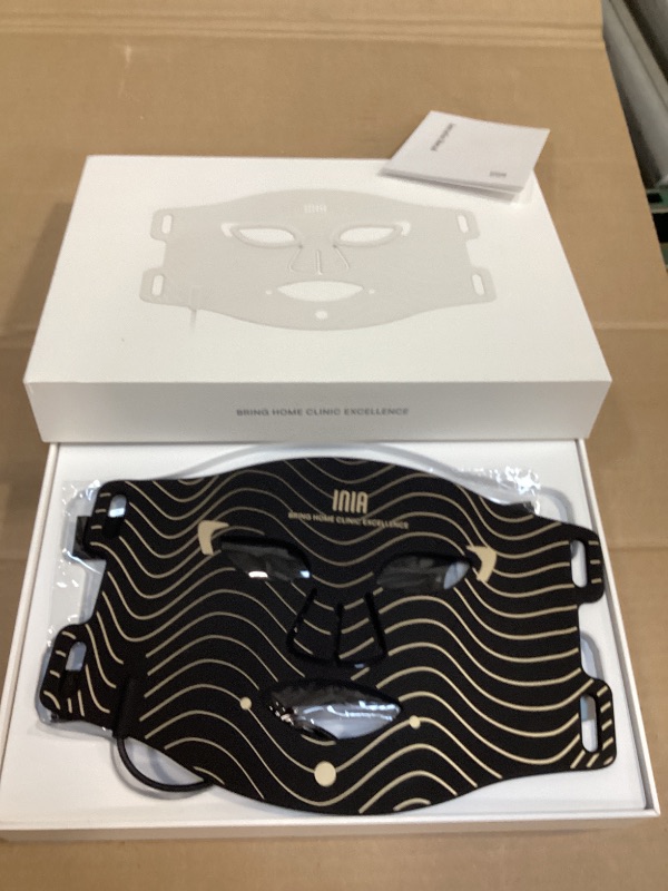 Photo 1 of INIA Red Light Therapy Mask for Face – 4 Light Modes with 850nm NIR, Red & Blue LED Light Therapy, 2600mAh Rechargeable LED Face Mask for Radiant Glow at Home, Black