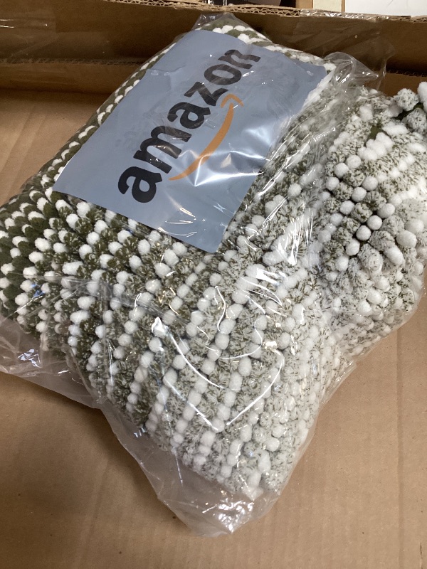 Photo 1 of BSICPRO Bathroom Rugs and Mats Sets, 2 Piece Thick Absorbent Chenille Bath Mat Rug Set Non Slip, Soft Shaggy Bath Room Floor Mats for Bathroom, Machine Washable (Sage, 20" x 47" Plus 16" x 24")