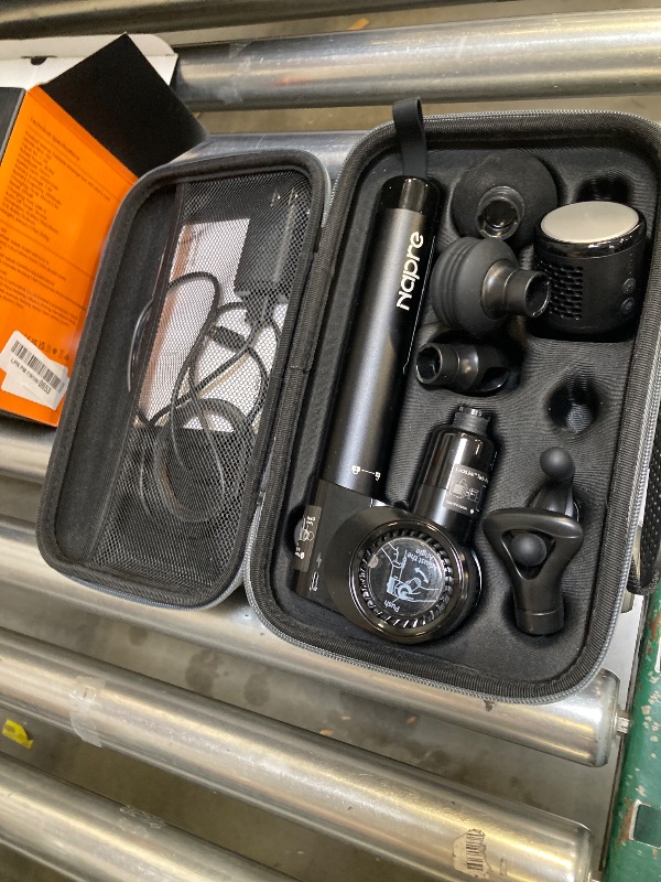 Photo 1 of NAPRE Massage Gun with Heat and Cold Head,Deep Tissue Handheld Percussion Back Massager for Muscle/Neck/Body Pain Relief with Long Extension Retractable Handle,32-Speeds,Foldable,5 Adjustable Angles