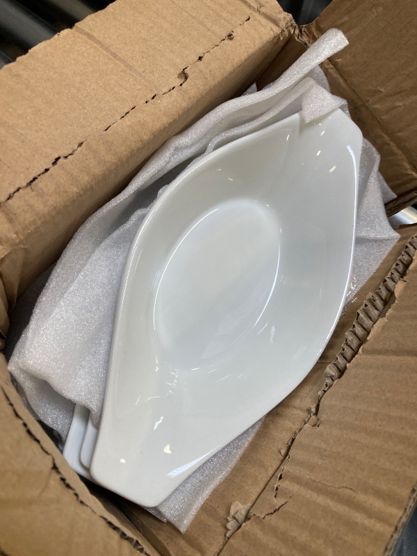 Photo 1 of Chefcaptain Set Of 6 Porcelain Oval Casserole Dishes For Oven, 16 Oz Au Gratin Baking Dishes With Handles, Lead & Cadmium Free, Microwave Dishwasher Safe