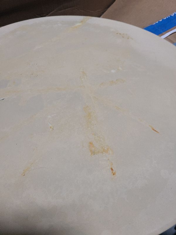 Photo 1 of 16 inch Round Pizza Baking Stone - Large Pizza Stone for Grill with Handles and Dough Tool - Baking Stone for Bread - Pizza Making Accessories - Cooking Gifts for Food Lovers