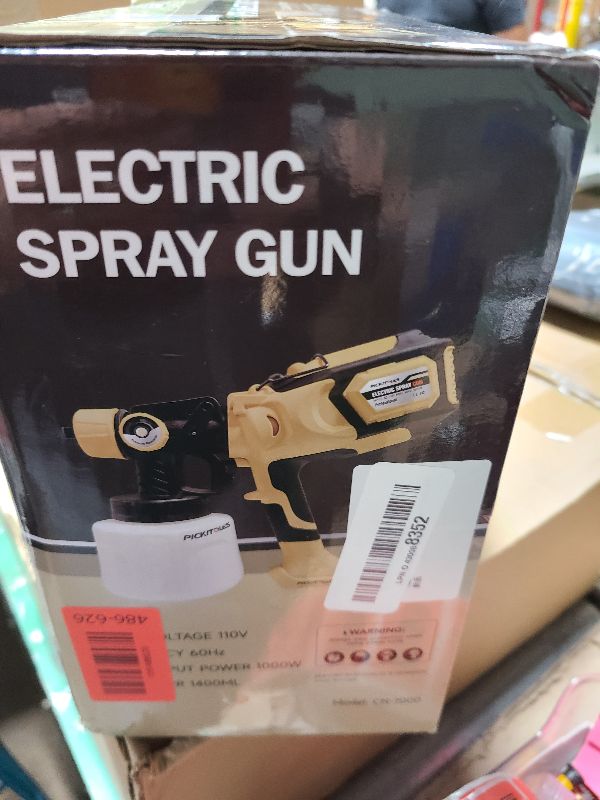 Photo 1 of 1000W HVLP Paint Sprayer High-Efficiency Electric Spray Gun with 6 Nozzles,Variable Patterns Adjustable Flow, 47oz (1400ml) Detachable Container,Easy to Clean for Home Improvement Projects Battlefield