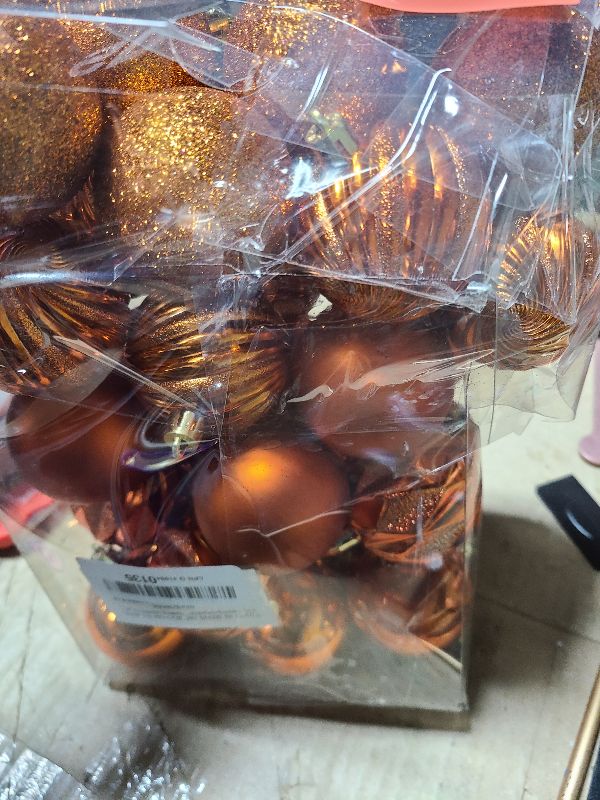 Photo 1 of 2.36" Orange Christmas Ornaments for Christmas Tree 30 Pcs Small Shatterproof Balls Christmas Tree Decorations Xmas Ornaments Balls with Hanging Loop for Wedding Holiday Party Wreath Home Decor