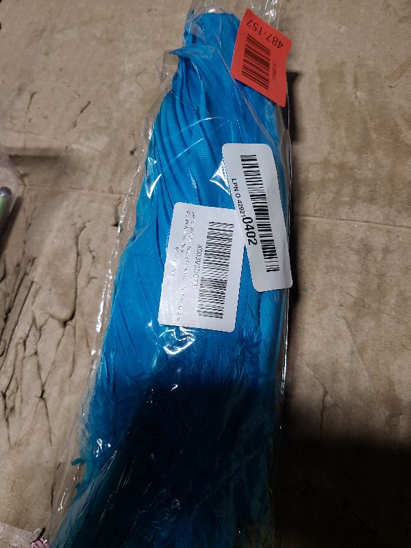 Photo 1 of 24Pcs Lake Blue Turkey Feathers 10~12 inch,Bulk Long Feather for Crafts,Big Size Bilateral Natural Feather,for Wedding Dress and Party Decoration,DIY Fabricating Handicraft Article ((Lake Blue)