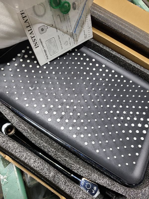 Photo 1 of 13 Inch Rainfall Shower Head with Multi-Function Handheld Sprayer Combo, 3-Way Metal Extended Diverter with Holder and Metal Adjustable Curved Shower Extension Arm, Extra Long Hose Chrome