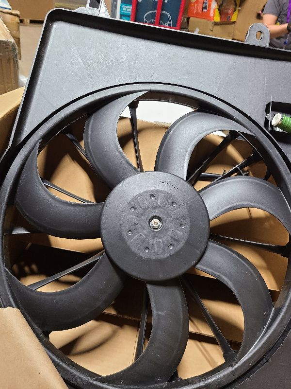 Photo 1 of 12V AC Condenser Cooling Radiator Fan Assembly Compatible with 2010-2017 Dodge Charger 2009-2018 Dodge Challenger 2.7L 3.5L 6.1L 6.4L 68050129AA 621-526