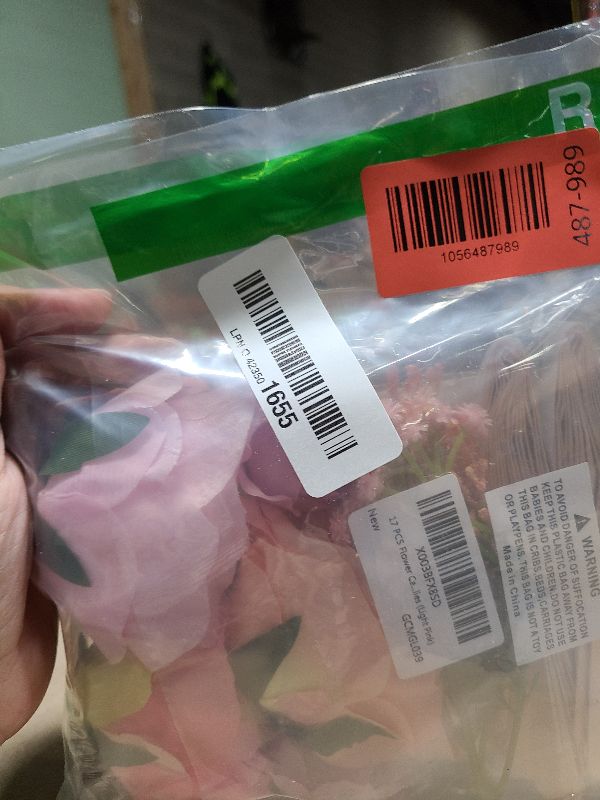 Photo 1 of 17 PCS Flower Cake Toppers Boho Cake Toppers Butterfly Cake Decorations with Light Artificial Roses Eucalyptus and Butterflies for Birthday Party Wedding Baby Shower Supplies (Light Pink)