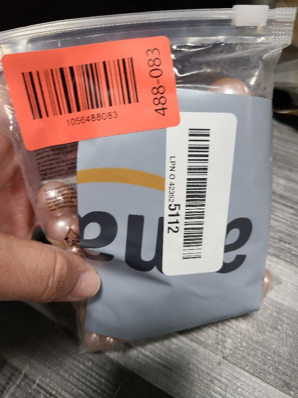 Photo 1 of 150Pcs Rose Gold Polished No Hole Faux Pearl Beads for Vase Filling Decorations, Plastic Pearls Vase Fillers, Table Scatters, Wedding Centerpiece, Home Decor, 8/14/20 mm