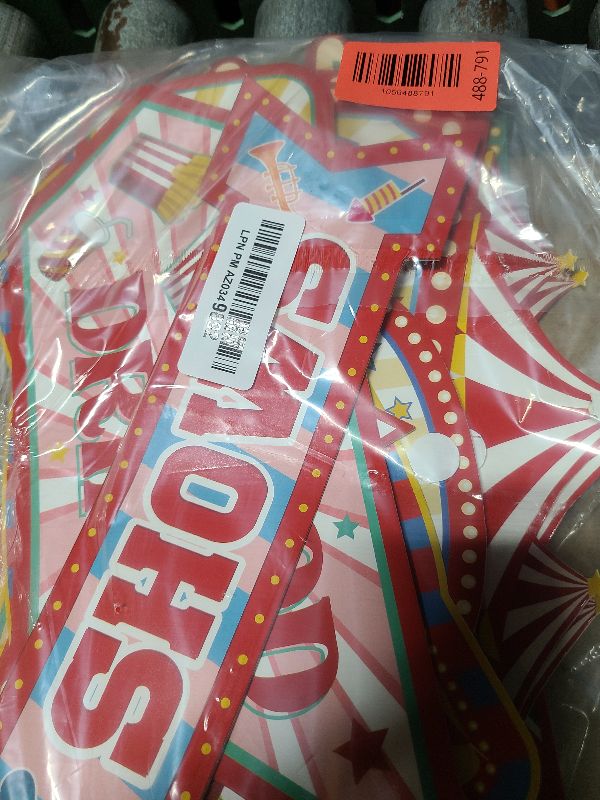 Photo 1 of 24 Pieces Carnival Decorations Circus Party Directional Sign Welcome to The Circus Signs for Kids Carnival Party Decorations Birthday Party Supplies