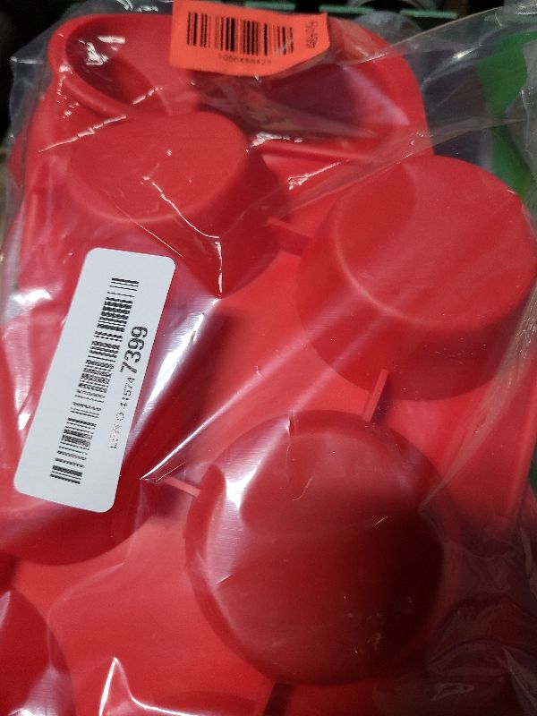 Photo 1 of 12 Cups Silicone Muffin Pan - Nonstick Cupcake Pan 1 Pack Regular Size Silicone Mold for Baking