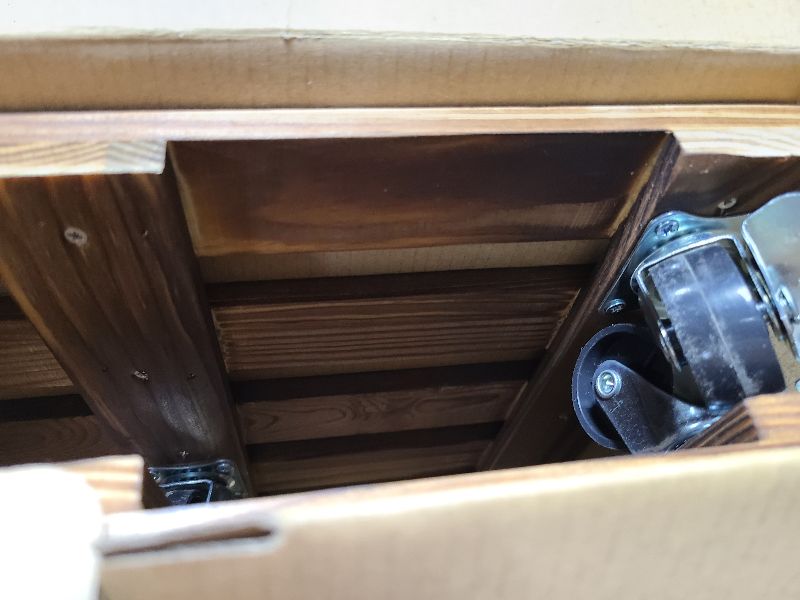 Photo 1 of 2 Pack Plant Stand with Wheels, 14" Rolling Plant Stand 264 LBS Heavy Duty Wooden Square Plant Caddy with Metal 360° Lockable Caster Wheels for Outdoor Indoor Large Plant Pots, Flower Pot, Patio