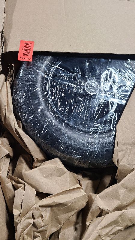 Photo 1 of (2-PACK) 4.80/4.00-8" Flat Free Tire and Wheel - Universal Fit 14.5" Solid Wheelbarrow Tires with 3" Hub and 5/8" Bearings – Extra Adapter kit includes 3/4" Ball Bearings, 1" and 1/2" Nylon Spacers