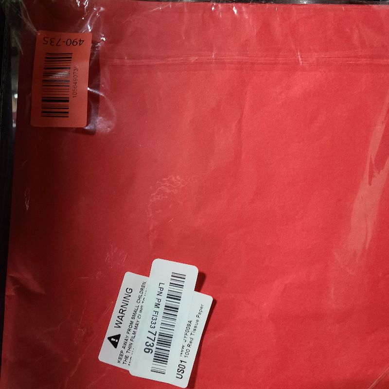 Photo 1 of 100 Sheets Red Tissue Paper Artdly 14 x 20 Inches Red Wrapping Paper Bulk for Weddings Birthday DIY Project Wrapping Crafts Decor