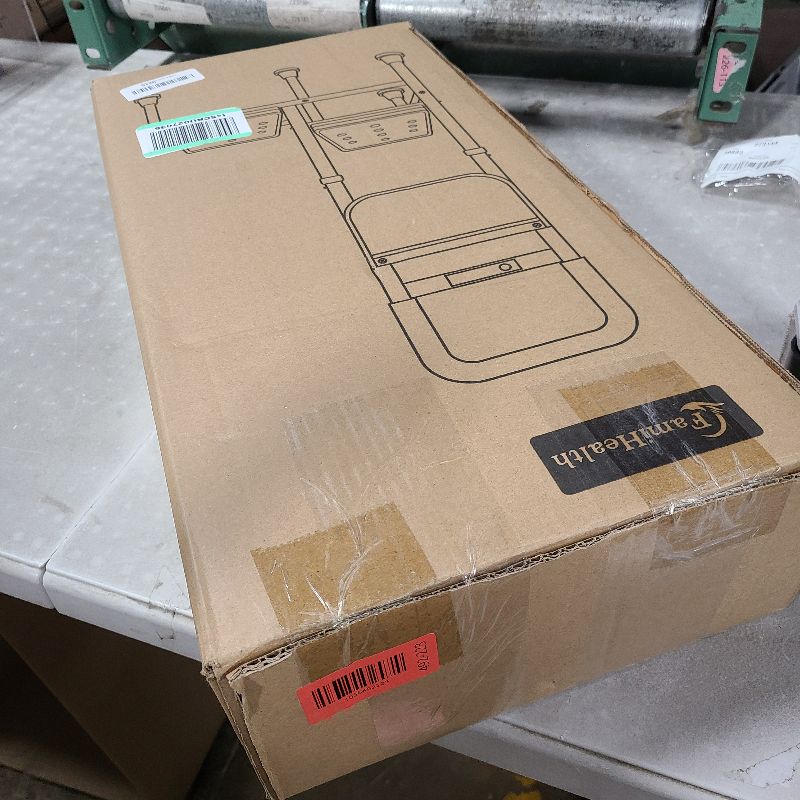 Photo 1 of 2 Step Stool with Handle for Elderly Heavy Duty Bed Steps for High Beds for Adults Two Step Stools for Seniors with Adjustable Handrail Non-Skid Platform LED Light Foot Stool for Kitchen Room (Black)