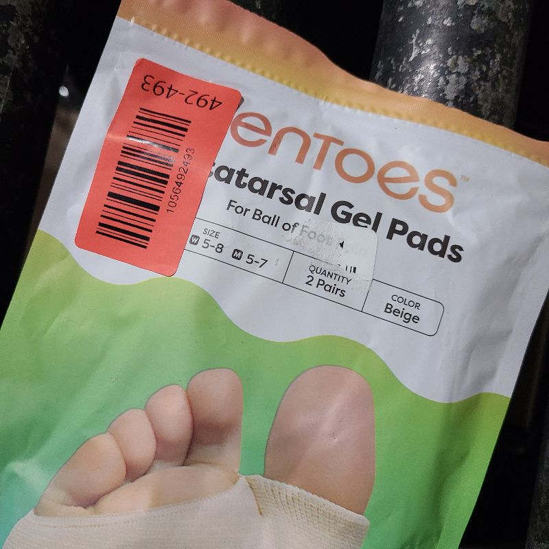 Photo 1 of 2 Pairs Metatarsal Pads with Gel Pad for Women and Men, Foot Pads for Ball Pain Relief, Morton's Neuroma, Metatarsalgia Support