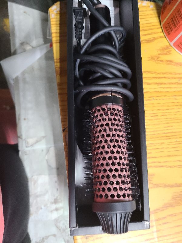 Photo 1 of 1 1/2 Inch Thermal Brush, Curling Heated Brush Round Fast Heating for Women, Double Voltage for Travel for Hair Straightening Curling Volumize, Ceramic Tourmaline Technology