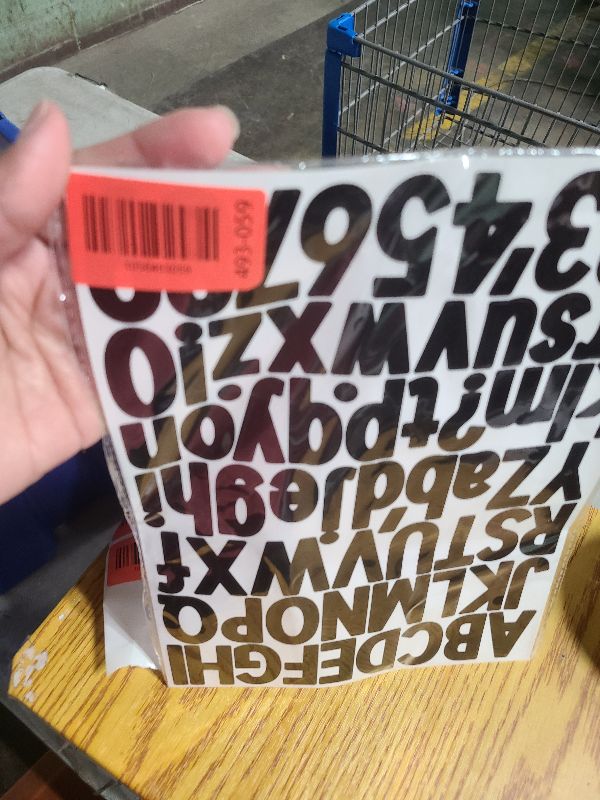 Photo 1 of 12 Sheets 1 1/2 Inch Black Letter Stickers,Stick On Alphabet Sticker Letters Decals for Scrapbooking Mailbox Poster & Notice Board
