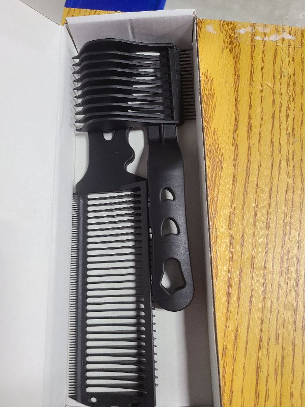 Photo 1 of 2 Pcs Blend Friend Fade Comb, Barber Fade Comb, fade comb for men haircut, Uitable for Home, Salon Use, Compatible With all Hair Clippers Barber Accessories (Black)