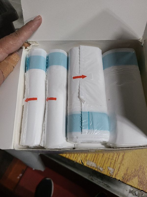 Photo 1 of 120 Disposable Commode Liners for Bedside Commode, Beside Commode Liners, Portable Potty Liners for Adults, Toilet Liners Portable Commode Bags for Commode Chair (Blue - 120 Liners)