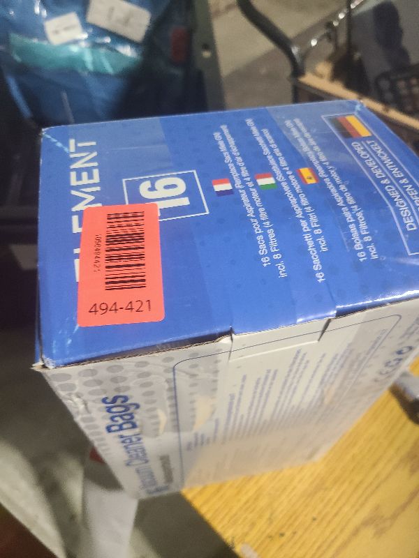 Photo 1 of 16 Type G/N Vacuum Cleaner Bags for Miele Vacuum Cleaners [Replaces 10123210 AirClean 3D Efficiency Type GN] – Fits Classic C1, Complete C2 & C3, S8340, S8000, S6000 & S5000 Series + 8 Filters