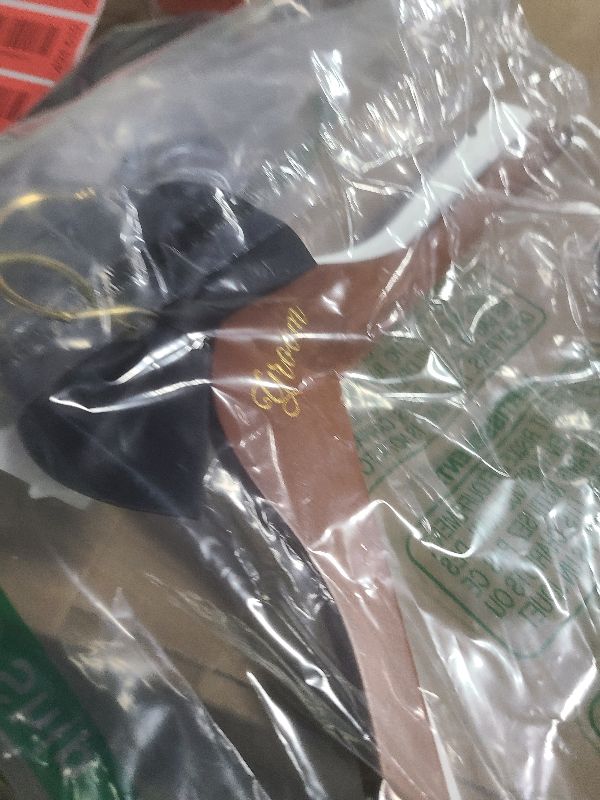 Photo 1 of 2 Pcs Bride Hanger Bride and Groom Wooden Wedding Dress Hanger Set with Bow Tie for Tuxedo Suit Wedding Gift Bridal Party Shower(Simple)