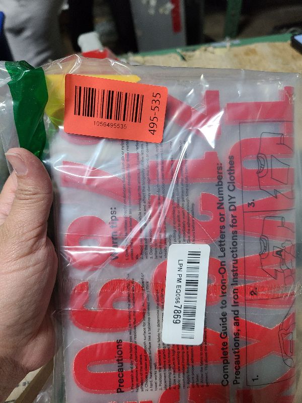 Photo 1 of 215 Pieces Iron on Letters for Clothing, 5 Sheets of Red Heat Transfer Vinyl for T Shirts, A-Z 0-9 Patches PU DIY Crafts Alphabets and Numbers Sticker for Fabric