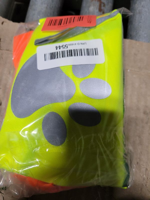 Photo 1 of 2 Pieces Dog Reflective Vest Adjustable Dog Safety Service Vest Pet High Visibility Apparel for Hunting Outdoor Activities Walking at Night(L,Orange, Fluorescent Yellow)