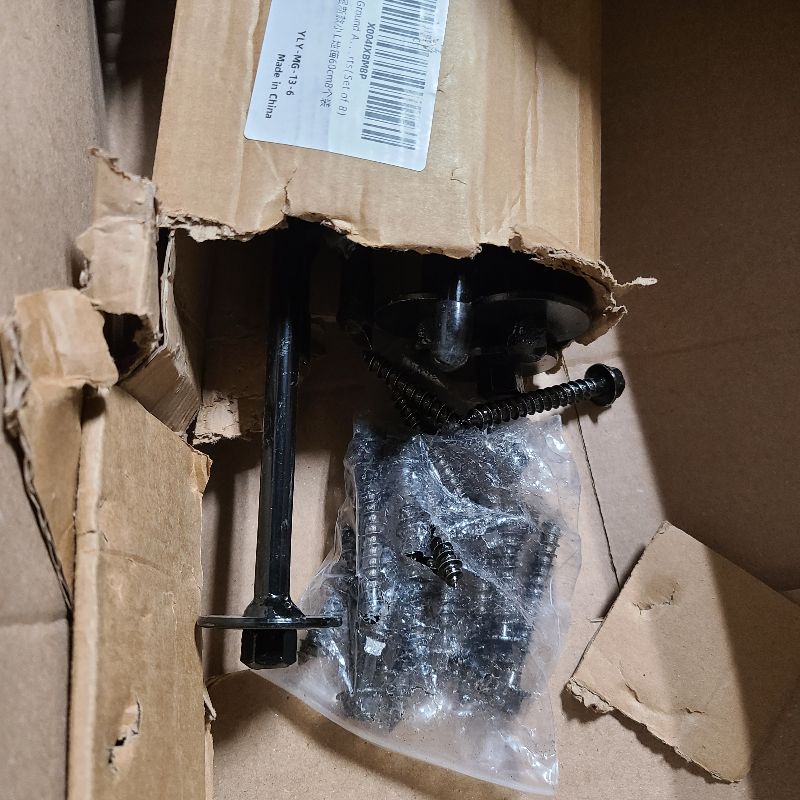 Photo 1 of 25" Ground Anchors Screw in, Mobile Home Anchors with Upgraded Wider Spiral Blades, Earth Anchors Swing Set Anchors High Wind Heavy Duty for Shed, Trampoline, Carports(Set of 8)