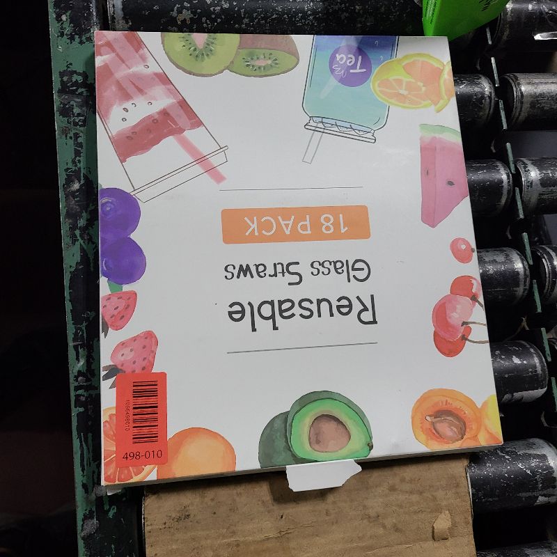 Photo 1 of [22 Pcs] Reusable Glass Straws Shatter Resistant - Size 12"x8mm,9"x8mm,6"x8mm Including 9 Straight and 9 Bent Clear Glass Straws with 4 Cleaning Brush for 20 30 40 oz Tumblers,Cocktail,Coffee,Juice