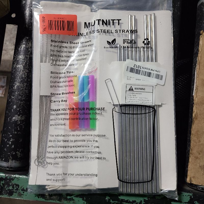 Photo 1 of 20 Pack Reusable Stainless Steel Metal Straws,10.5" & 8.5" Reusable Drinking Straws with 20 Silicone Tips 5 Straw Brushes 1 Travel Case,Eco Friendly Extra Long Metal Straw Fit for 20 24 30 oz Tumbler